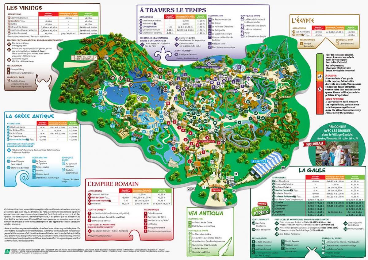 Kaart Asterix park