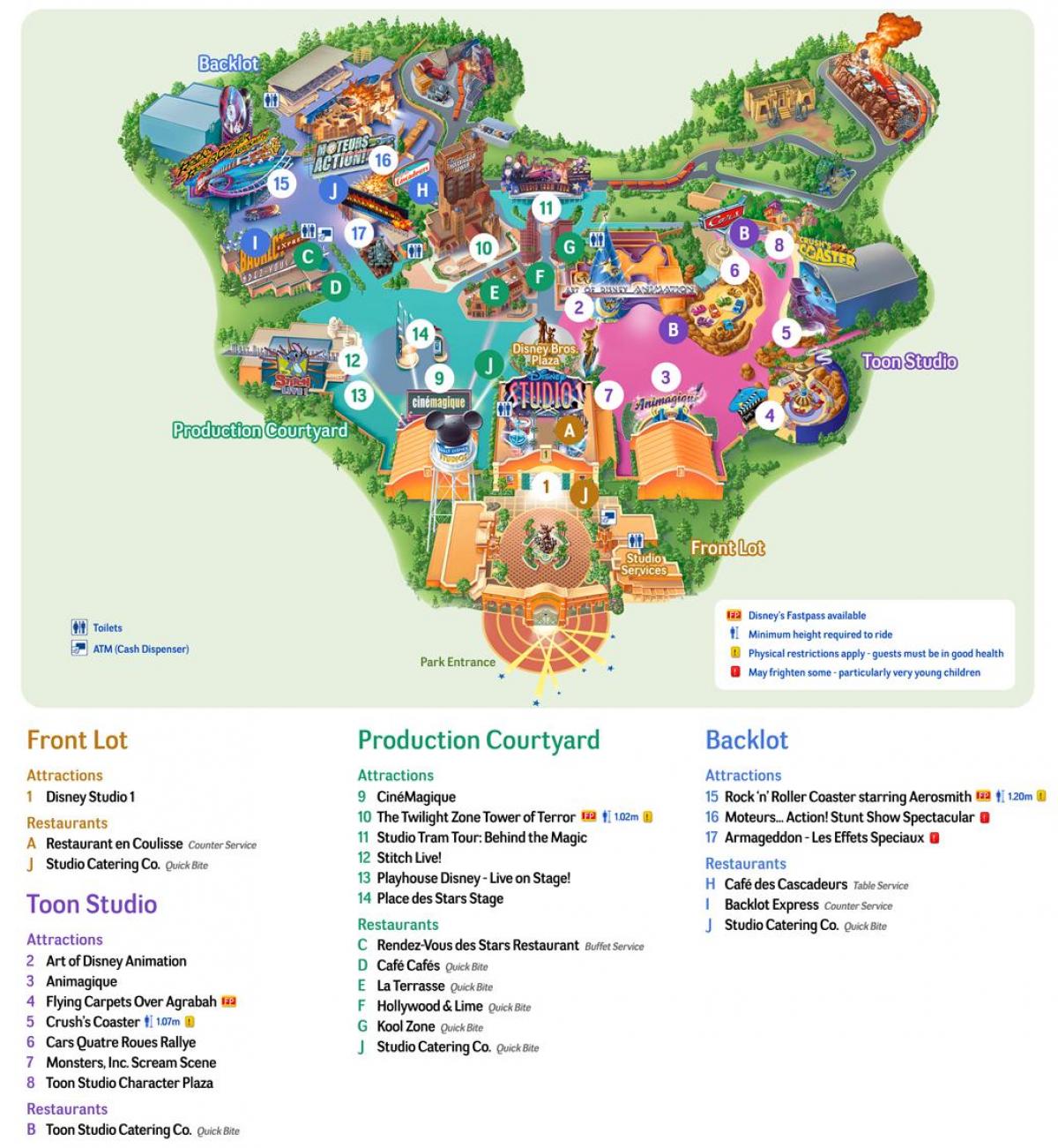 Kaart Disney Studios