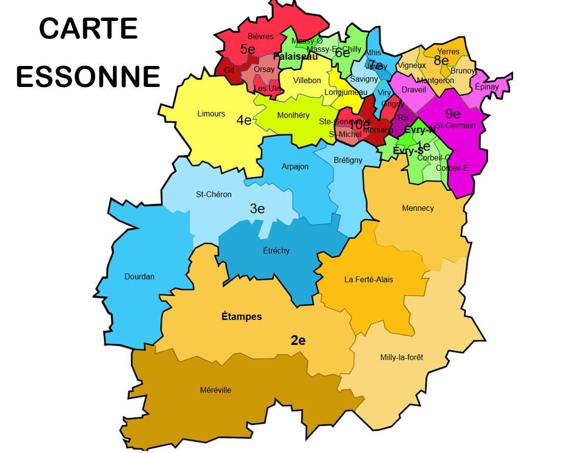 Kaart Essonne