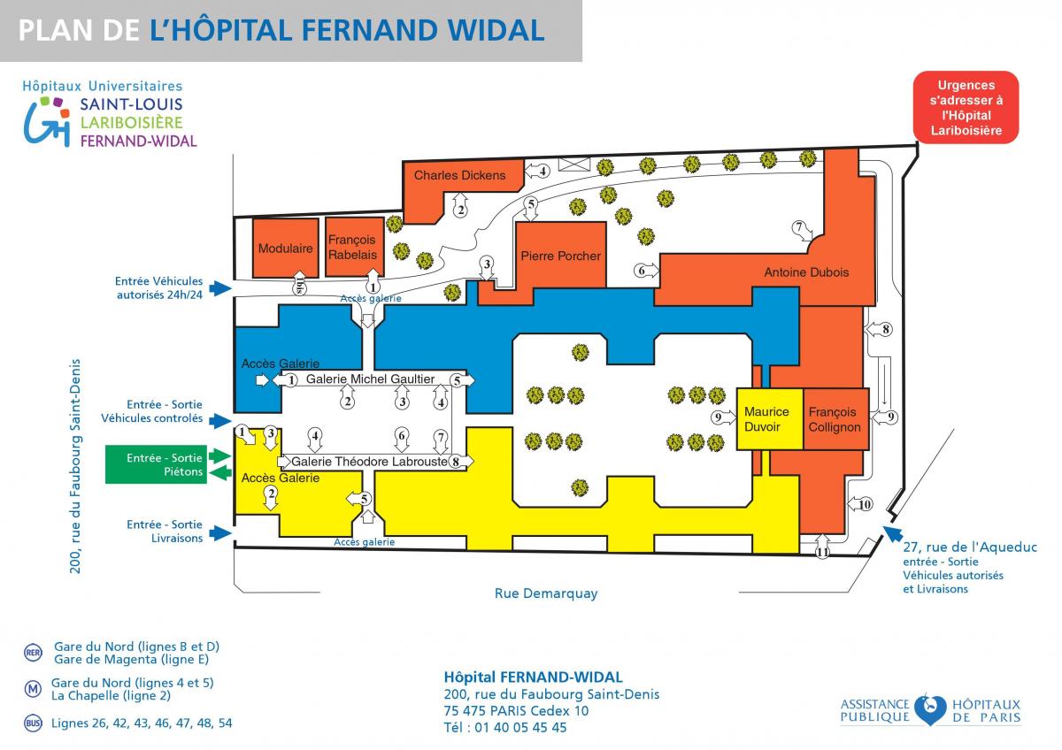 Kaart Fernand-Widal haigla