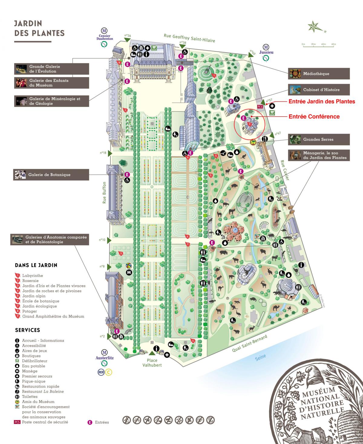 Kaart Jardin des Plantes