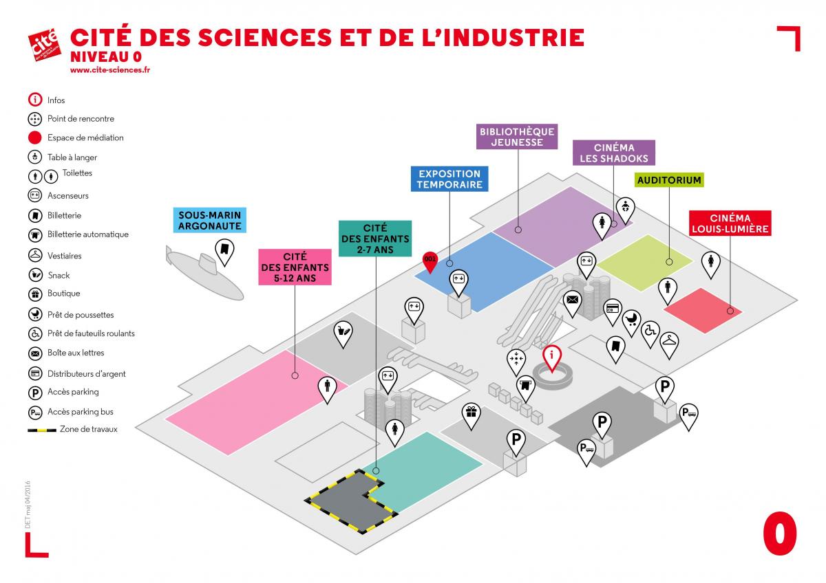 Kaart Cité des Sciences et de l ' Industrie