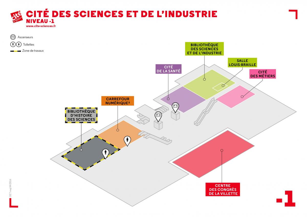 Kaart Cité des Sciences et de l ' Industrie Tasandil -1