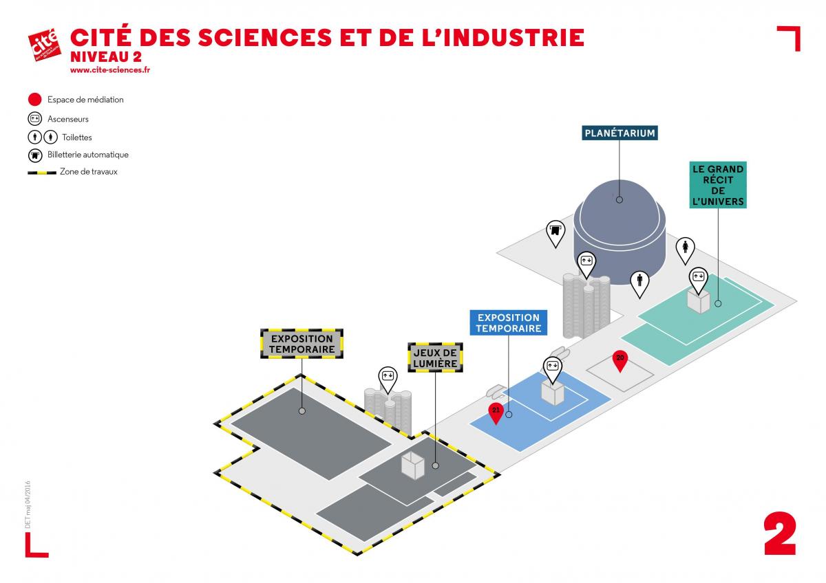 Kaart Cité des Sciences et de l ' Industrie Tase 2