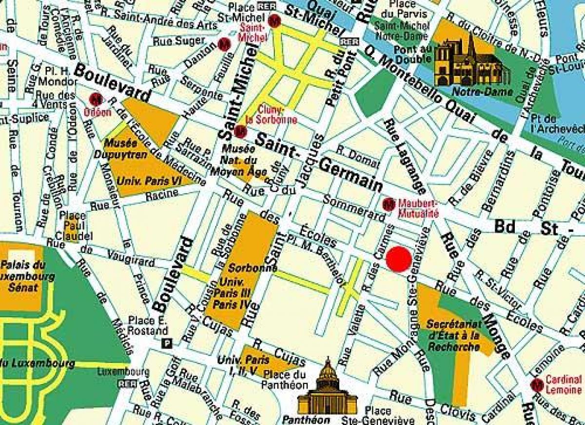 Kaart Linnaosa Saint-Michel