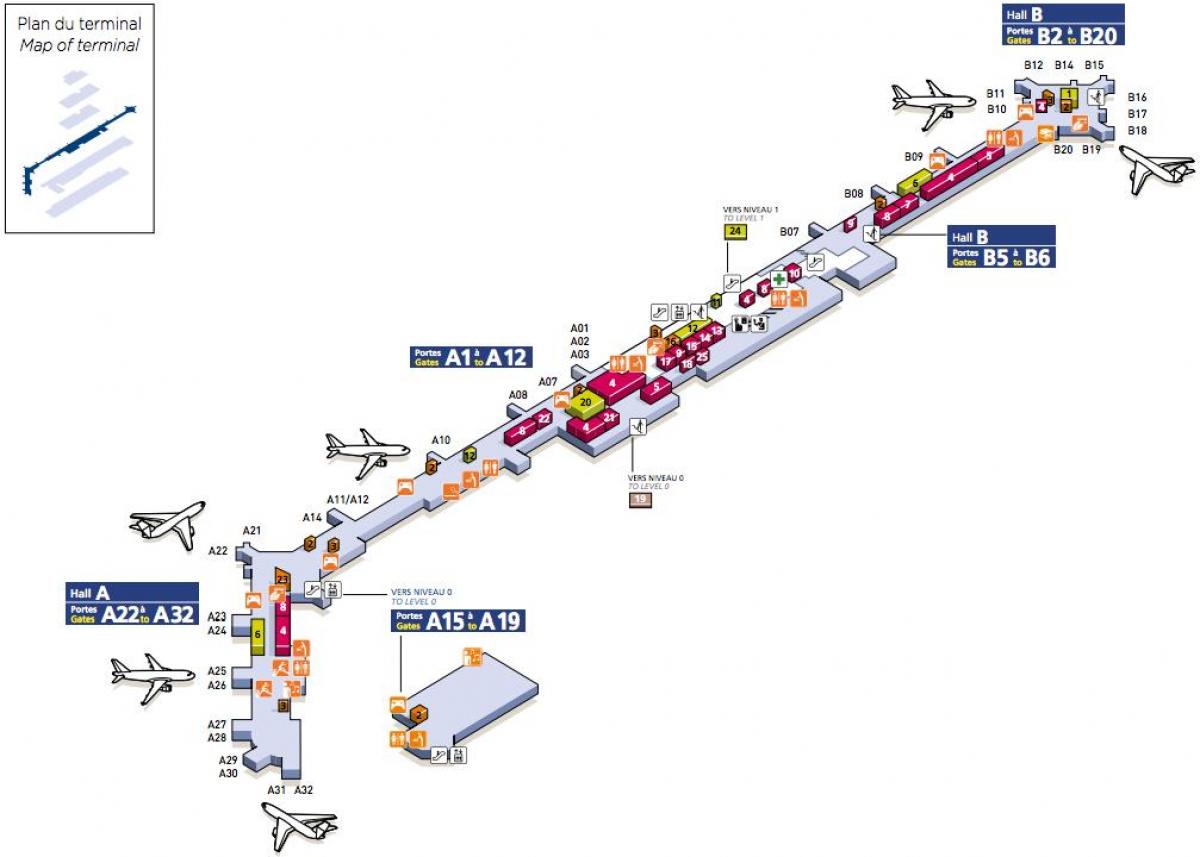 Kaart Lõuna-Orly lennujaam