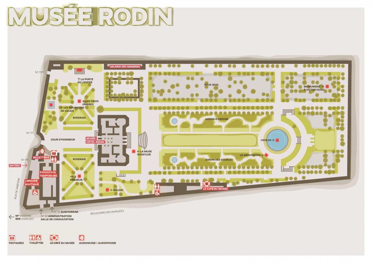 Kaart Musée Rodin