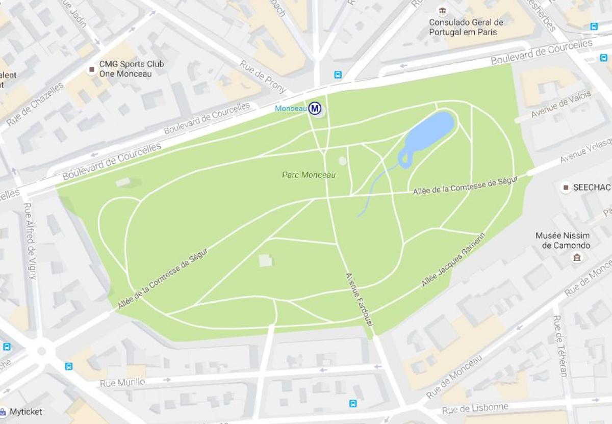 Kaart Parc Monceau