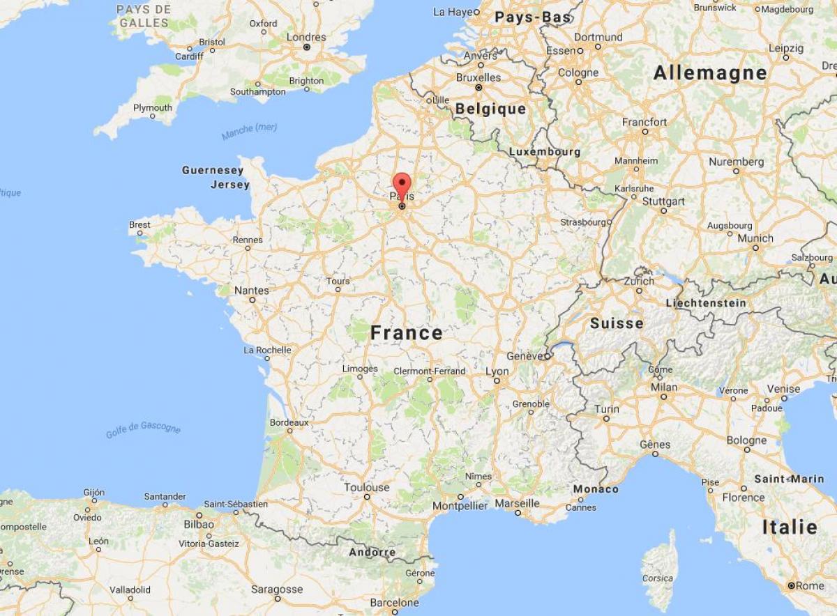Kaart, paris, Prantsusmaa kaart