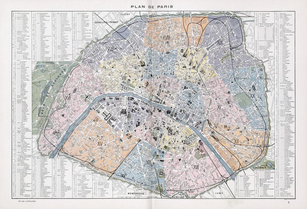 Kaart Pariis 1900