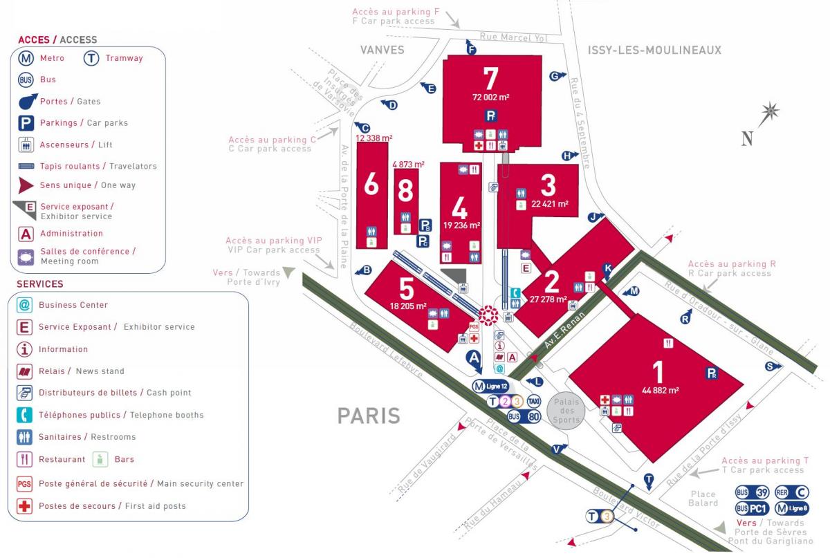 Kaart Pariisi expo