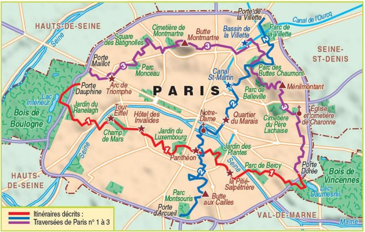 Kaart Pariisi matkamine