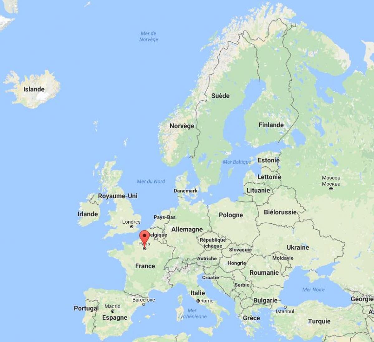 Kaart pariisis Euroopa kaart