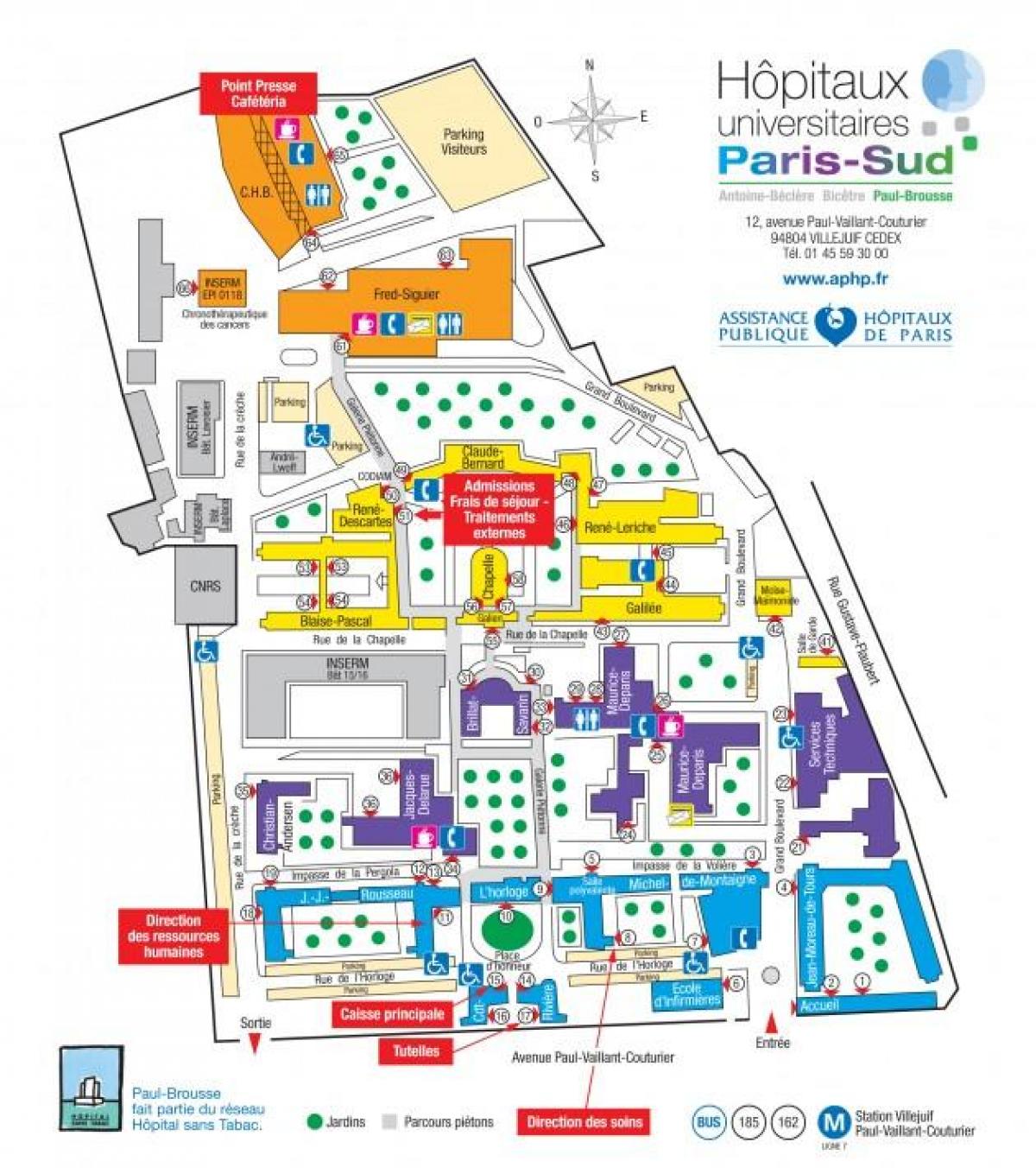 Kaart Paul-Brousse haigla