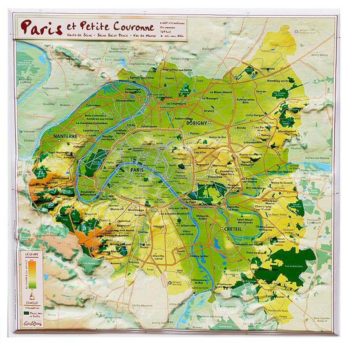 Kaardi reljeef Pariisi