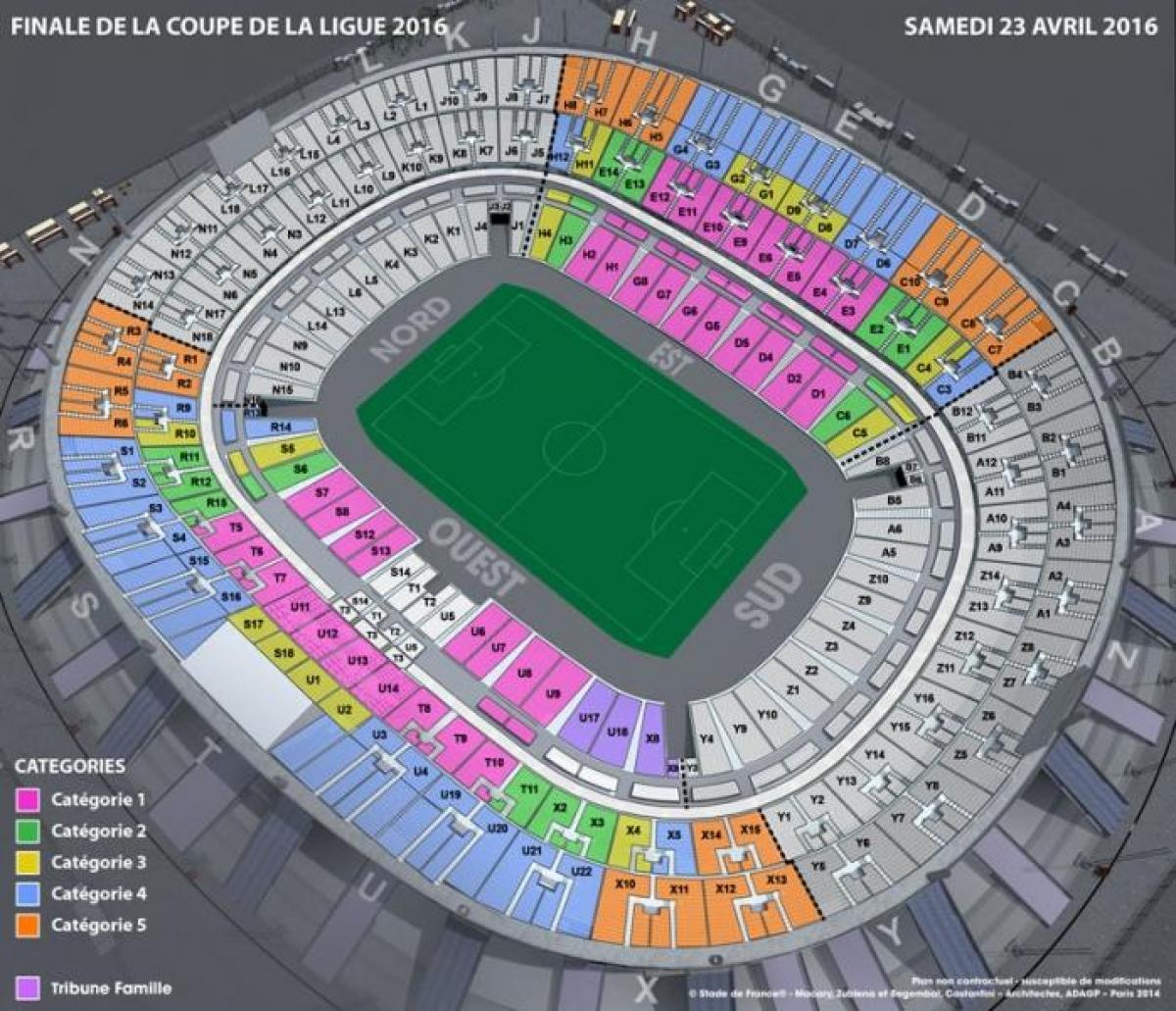 Kaart Stade de France Jalgpall
