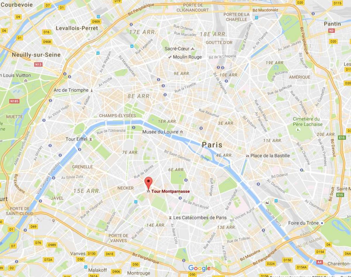Kaart Tour Montparnasse
