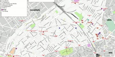 Kaart 17. arrondissement Pariisi