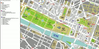Kaart 1st arrondissement Pariisi