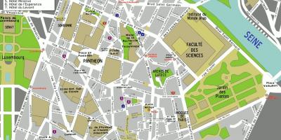 Kaart 5th arrondissement Pariisi