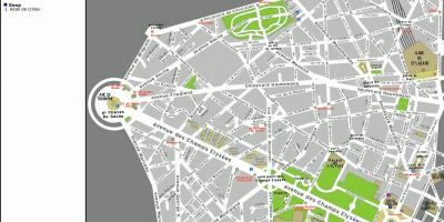 Kaart on 8. arrondissement Pariisi