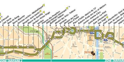 Kaart bussi-Pariisi liini 57