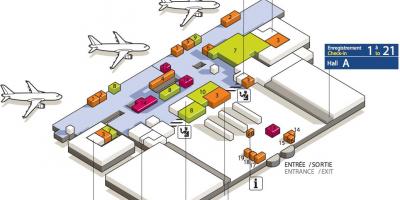Kaart CDG lennujaama terminal 3