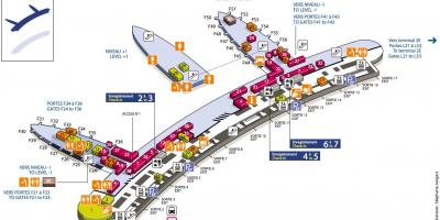 Kaart CDG lennujaama terminali 2F