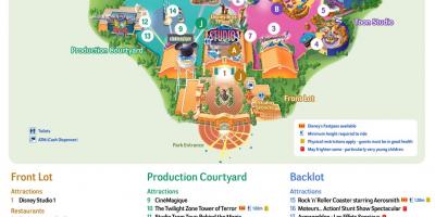 Kaart Disney Studios