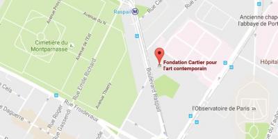 Kaart Fondation Cartier