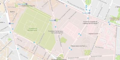 Kaart Linnaosa Montparnasse