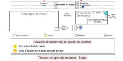 Kaart Palais de Justice, Pariis
