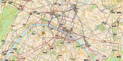 Kaart Pariisi buss