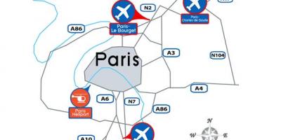 Kaart Pariisi lennujaamas