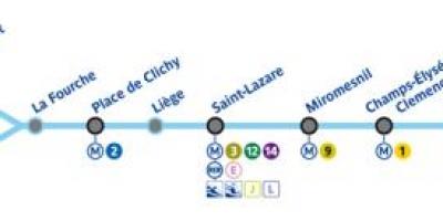 Kaart Pariisi metroo liin 13
