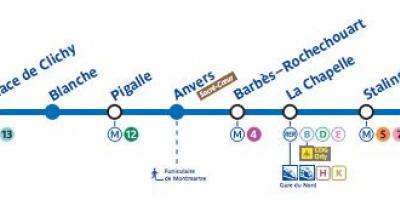 Kaart Pariisi metroo liin 2