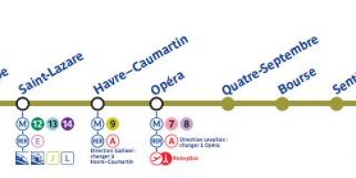 Kaart Pariisi metroo liin 3