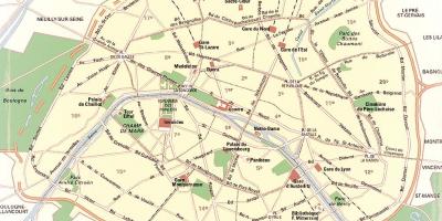 Kaart Pariisi Pargid