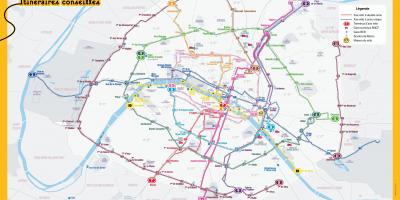 Kaart Pariisi bike ride