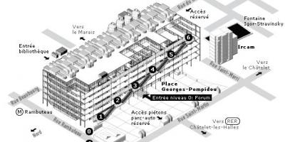 Kaart Pompidou Keskus