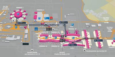 Kaart Roissy lennujaamas