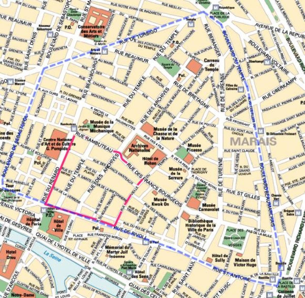 Kaart Gay linnaosa Pariisis