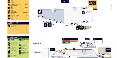 Kaart Gare Montparnasse Saal 3
