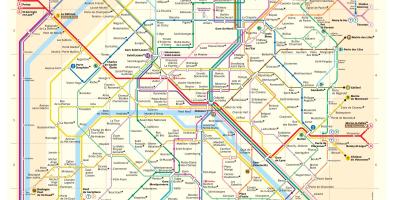 Kaart Pariisi metroo